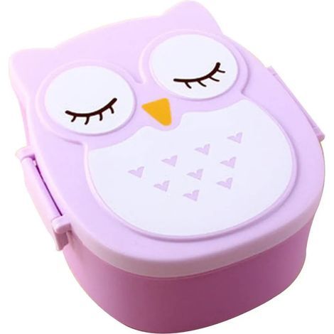 Eulen-Lunchbox mit zwei Fächern und vier Farben für Kinder (1/5)