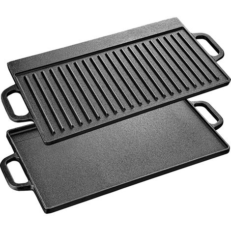 Double Sided Cast Iron Plate 42 x 23 cm - for Gas BBQ (1/5)