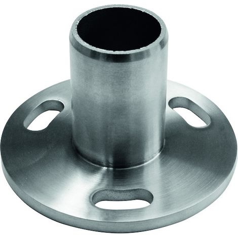Platine d'ancrage ronde inox 304 – Montage au sol – Diamètre tube 42.4 mm – Résistante à la corrosion pour intérieur/extérieur – Croso
