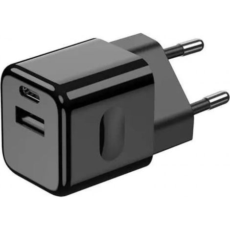 V-TAC VT-5320-B USB-Ladegerät, Schnellladung, 20 W, 1 PD+1 QC, 3 A, Reiseadapter, Schwarz – sku 6677 (1/5)