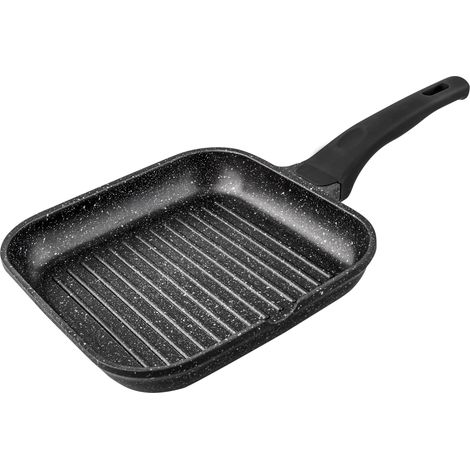 GRILL PIEDRA MANGO FIJO SUPREME RAYADA 24CM (1/2)