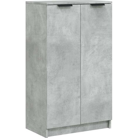 Maison Exclusive - Scarpiera Grigio Cemento 59x35x100,5 cm in Legno Multistrato (1/5)