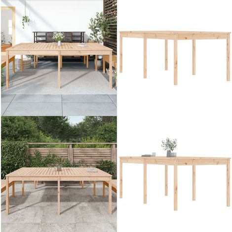 Gartentisch 203,5x100x76 cm Massivholz Kiefer - Gartentisch - Gartentische - Home & Living (1/5)