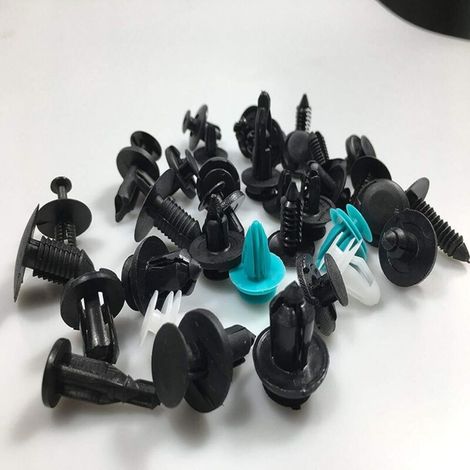 Kit de 299 attaches de fixation pour voiture en plastique nylon, 18 tailles, avec rivets à pousser et outil de chargement, pour pare-chocs et ailes (1/5)