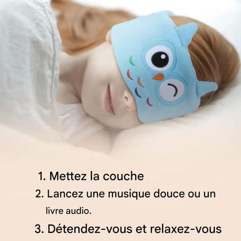 Kids bandeau, masque nuit enfant élastique, bandeau Bluetooth mignon, doux et confortable, Bluetooth V5.0, volume réglable, idéal pour la conduite ou l'heure du coucher (F) (1/5)