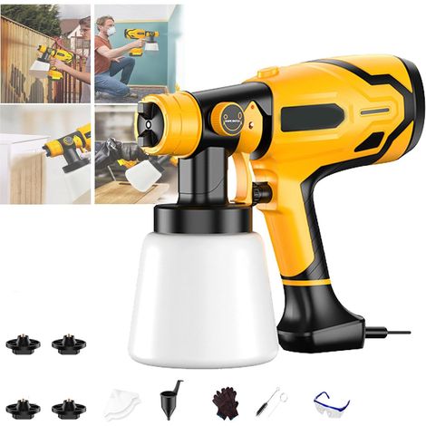 Pistolet à peinture électrique 800W – Réservoir 800 ml, 4 buses incluses – Pour peinture maison, rénovation intérieure et mobilier de jardin (1/5)