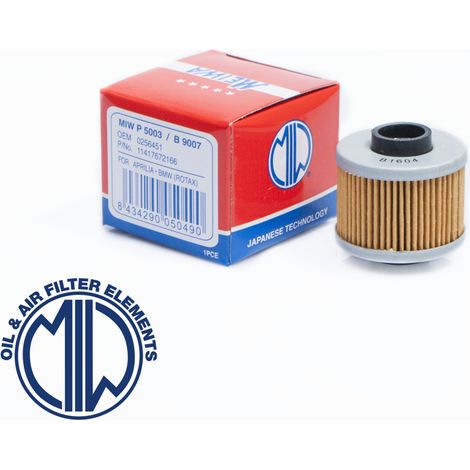 Filtro de aceite MIW HF185 para motocicletas Aprilia Peugeot 125/200