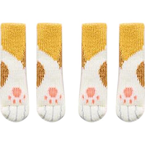 Lot de 16 housses de chaise à motifs de pattes de chat, protège-pieds de chaise et de meubles en forme de pattes de chat. (1/5)