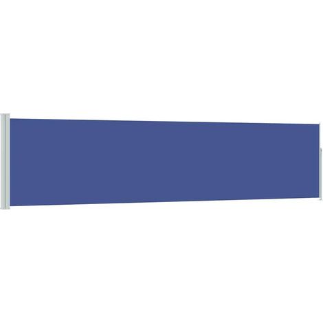Auvent latéral rétractable de patio 120x500 cm Bleu (1/5)
