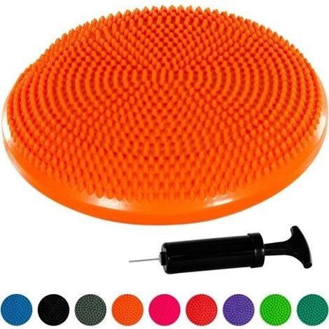 (Orange)Coussin d'équilibre et d'assise gonflable MOVIT - Orange - Pour exercices de renforcement et posture (1/4)