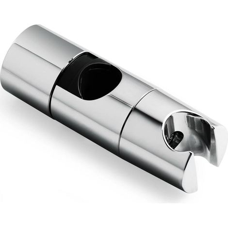 Support de douchette réglable pour barre coulissante 19-25mm, chromé brillant (1/5)