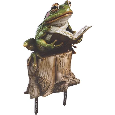 Leichte und tragbare Frosch Gartenfigur aus PVC für Draußen