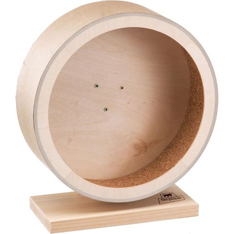 Ferplast Ruota Criceto, Accessorio Gabbia per Criceti, Ruota Silenziosa con Antiscivolo, Accessori Criceto, Topo, 12,8 x h 28 cm ARCADE WHEEL diametro 25 cm, Ruota Gioco Legno per Criceti Topi (1/5)