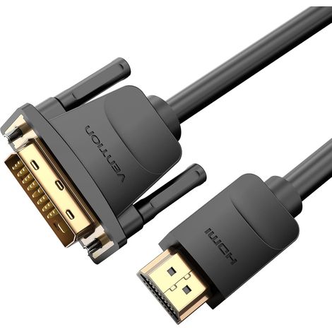 HDMI auf DVI Kabel bidirektional DVI D 24+1  3 Meter (1/5)