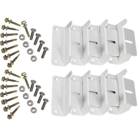 Lot de 2 systèmes de fixation en forme de Z pour montage de panneau solaire, pour caravane, bateau, voiture, camion, domicile, montage hors-réseau sur le toit (8 supports au total) (1/5)