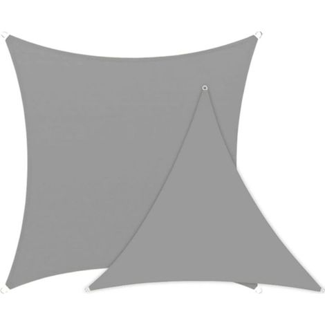 Rechteckiges Sonnensegel 2x4 m grau - RW Sonnensegel (1/5)