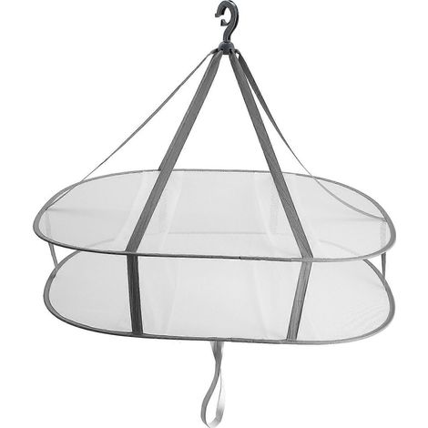 Séchoir à linge à 2 niveaux pour pulls, étendoir suspendu en filet, séchoir à linge pliable (1/5)