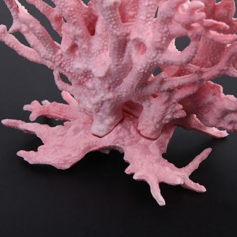 Planta ornamental artificial de coral rosa de gran tamaño para acuarios.