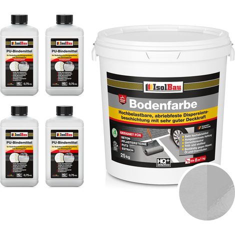 IsolBau 2K-Harzbodenfarbe für Betonbodenbeschichtung, 25 kg, Steingrau (1/5)