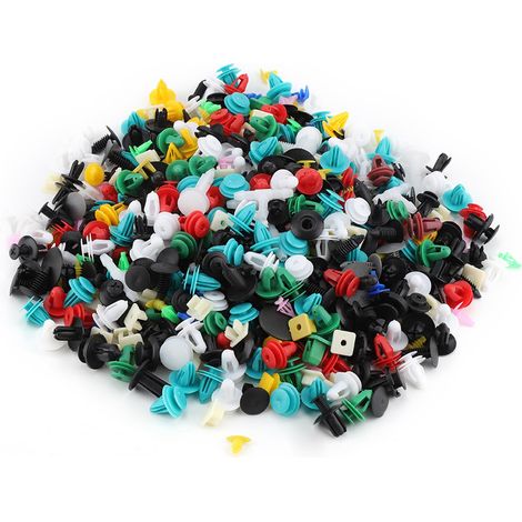 Kit de Rivets et Attaches Automobile, Kit d'Attaches Assorti 300g (20-30 Types) pour Joints de Porte et Pare-chocs, Pinces Push en Plastique Résistant. (1/5)