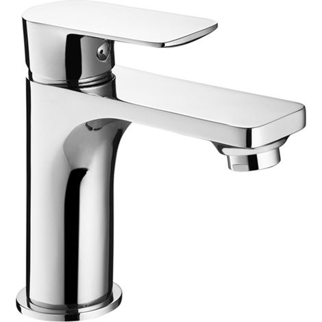 Idrobric Rubinetto Miscelatore Monocomando Lavabo Cloe - Finitura Cromo, Piletta Inclusa, Cartuccia Ceramica 35 mm (1/4)