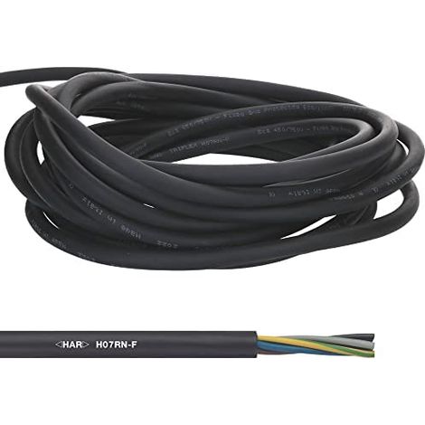 10 Meter Lapp 1600117 H07RN-F 3x1 mm² Gummileitung flexibel mit Schutzleiter I UV-resistentes Kabel für Außenbereich I ölbeständig I kältebeständig I Anschlussleitung 3G1 mm2 schwarz (1/5)