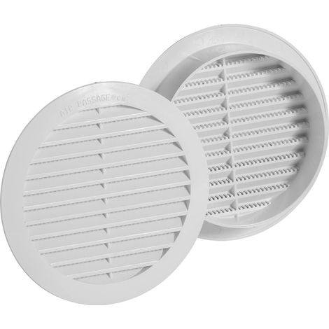 Jardibric – Grille à encastrer ronde pour ventilation VMC Ø 125 mm – Installation discrète – Aluminium résistant aux intempéries – Circulation d'air optimisée