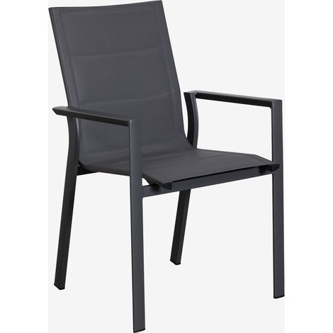 Sedia da giardino impilabile Karena con braccioli in alluminio SKLUM