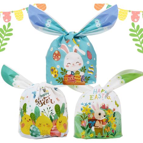 50 Ostergeschenktüten für Kinder, Küken, Osterleckerlitüten, Überraschungstüten, Frohe Ostern, Hasentüten für die Osterfeier, Kinder (1/5)