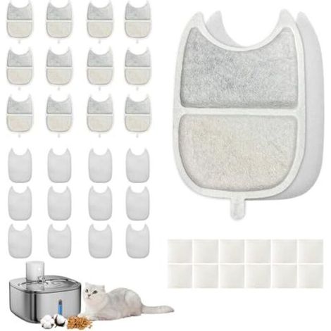 Lot de 12 fontaines filtrantes pour chat Feelneedy 4 L (1/5)