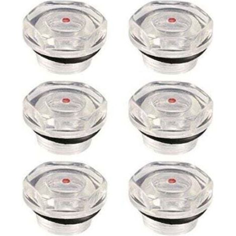 Air Compressor Oil Level Gauge Cap Oil Sight Glass Indicator Plastic Liquid Level Sight Glass 20mm Thread 6 Pcs (1/3)