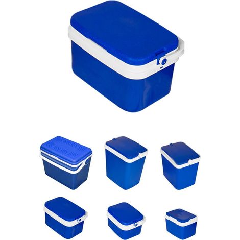 JARDIN202 - Nevera Portátil Rígida – Nevera Térmica con Asa para Camping, Barbacoa y Viaje  16 L (Azul)