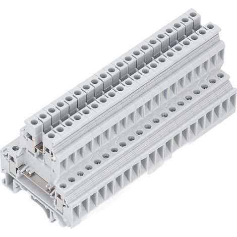 100-teiliger zweireihiger DIN-Schienen-Klemmenblock, 500 V 32 A Kupfer-Anschlussklemmen, Modell UKK-5