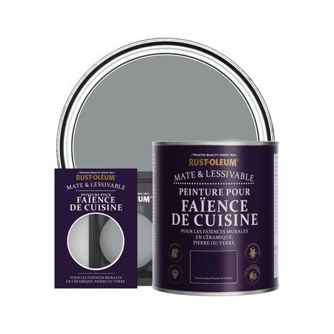 Peinture pour Faïence de Cuisine, Finition Mate - Anthracite Moyen (1/3)