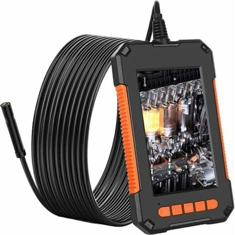 Endoscope Industriel, Camera Endoscopique 1080P HD, Camera d'Inspection Canalisation, Écran HD 4,3 Pouces, Lumières LED 8, Câble Semi-Rigide 5M (1/4)