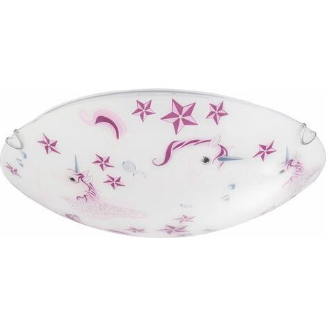Einhorn Decken Leuchte Fernbedienung Kinder Zimmer Lampe dimmbar im Set inkl. RGB LED Leuchtmittel (1/5)