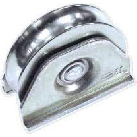 RUOTA X CANCELLI C/PIASTRA "FC332S" Ø100MM GOLA SEMITONDA