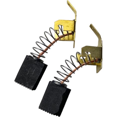 2x Trade-Shop Motorkohlen / Kohlebürsten / Kohlestifte 5x10x13mm universell für Elektrogeräte Bohrmaschinen / Kabel, Feder, U-Bügel (1/2)
