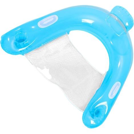 Hamac à eau gonflable - Matelas de piscine - 4 en 1 - Fauteuil de piscine - Hamac gonflable - Bleu (1/5)