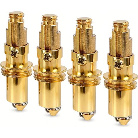 Lot De 4 Bondes À Ressort en Laiton pour Lavabo De Baignoire Pop Up Click Clack, Mécanisme en Laiton, Pièce de Remplacement pour Vidange, Bouchon Lavabo, Salle de Bain et Évier Universel (1/5)