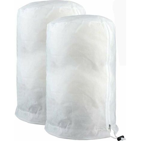 XVX Lot De 2 Housse Hivernage Plante Avec Cordon De Serrage Et Zipper Voile D’hivernage En Polypropylème Housse De Protection Pour Plantes Réutilisable Résistant 240x200cm