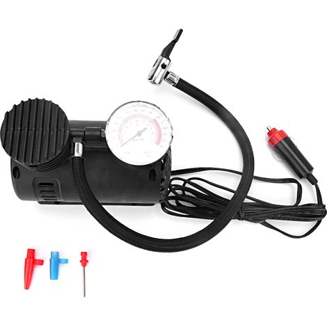 Mini compresseur d'air portable 300 PSI 12 V pour voiture, pompe à air électrique avec manomètre, pour gonfler les pneus. (1/5)