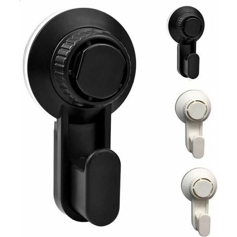 Ganci da bagno, set di 4 ganci portasciugamani con ventosa, ganci portasciugamani, ganci con ventosa - Crezuo (1/4)