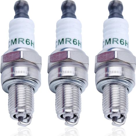 3 bougies d'allumage CMR6H pour Stihl FS90 FS100 FS110 FS90R FS100R FS110R coupe-bordures, pièces de rechange pour bougies de tondeuse à gazon, NGK 3365 remplace Bosch USR7AC 0000 400 7011 (1/5)