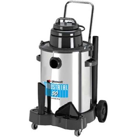 Gisowatt INDUSTRIAL50 Industrial 50 HD Aspiratore Industriale Wet Dry 50 L 1350 W 220 m³-h Inox con Carrello (1/3)