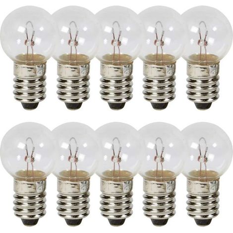 10x AMPOULE 6V 1.8W E10 A VISSER G14 CYCLOMOTEUR VELO FEU MOTO MOBYLETTE