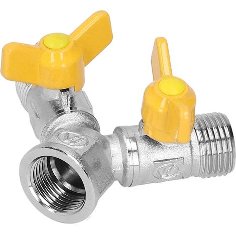 Adaptateur de robinet à bille, double sortie en Y, répartiteur automatique, raccord de tuyau d'arrosage robuste, pour l'irrigation de jardin (1/5)