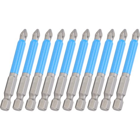 10-teiliges Set 65 mm Kreuzschlitzschraubendreher-Bits PH2, rutschfeste magnetische elektrische Handbohrer-Bits (1/5)