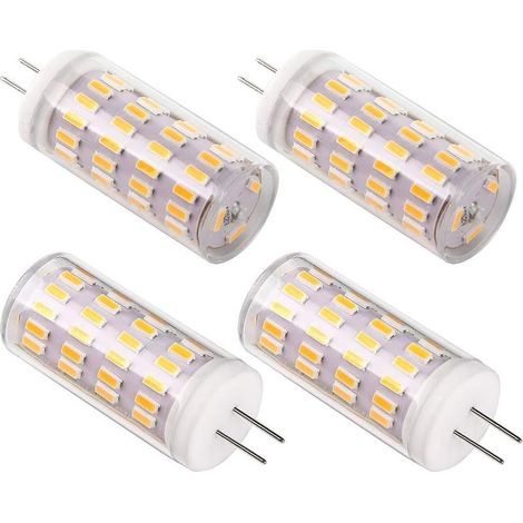 Lot de 4 G4 Led 12v 5w Ampoule, AC/DC 12V , 350LM, Blanc Chaud 3000K, Non dimmable, Remplacement Pour Hotte Et Lusture (1/5)