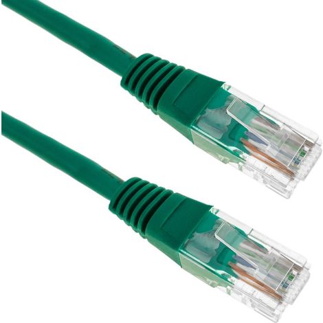 Câble réseau Ethernet UTP Cat.5e vert 1 m (1/5)